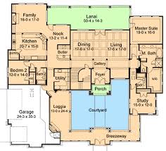 Elegant Courtyard House Plan 16854wg