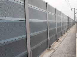 Perforated Noise Barrier Absorbs