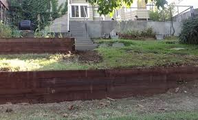 Railroad Tie Retaining Walls