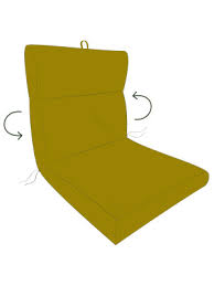 Solid Rectangular Outdoor Chair Cushion