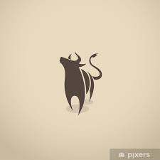 Wall Mural Bull Icon Pixers Us