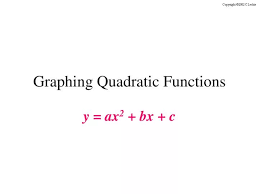Ppt Graphing Quadratic Functions