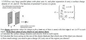 Solved Two Very Large Parallel Plates