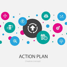 Action Plan Trendy Circle Template