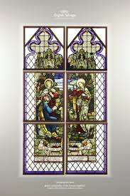 Antique Religious Stained Glass Leaded