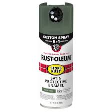 12 Oz Custom Spray 5 In 1 Satin Earthy Green Spray Paint Case Of 6