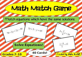 Math Match Game