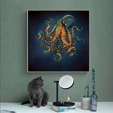 1pc Sea Life Octopus Canvas Painting