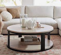 Cayman Round Wood Metal Coffee Table