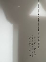 Solve The Linear System Of Equations By