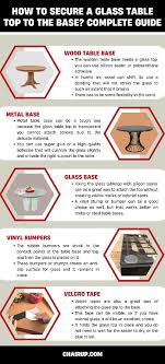 How To Secure A Glass Table Top To Base