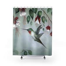 Hummingbird Shower Curtain Fl
