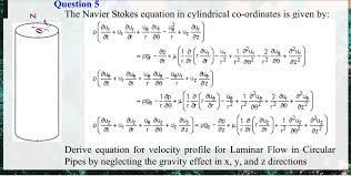 The Navier Stokes Equation In