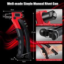 Heavy Duty Manual Rivet Gun Set With