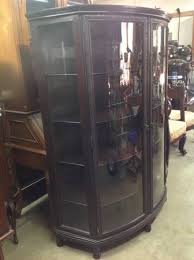 Antique Curved Glass Two Door China
