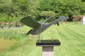 Bird Statue Sculpture Stainless Steel