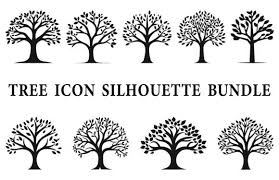 Tree Icon Silhouette Svg Clipart Bundle