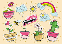 Doodle Clipart Icon Flower Collection