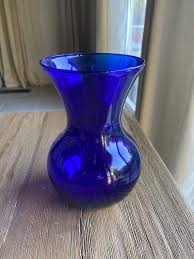 Libbey Cobalt Blue Vase Uk