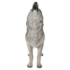 Hi Line Gift Standing Howling Grey Wolf