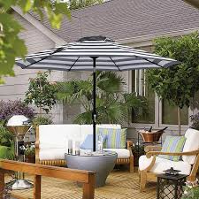 Tilt Stripe Market Patio Umbrella