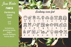 Gardening Icons Font By Jane Winter