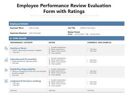 Employee Performance Review Evaluation