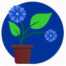 Blue Flower Home Plant Icon