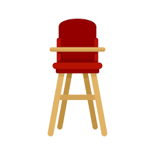 Furniture Feeding Chair Icon Flat