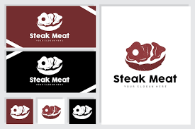 Steak Logo Vintage Retro Rustic Bbq