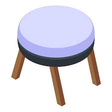 Small Round Table Icon Isometric Of