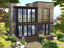 Sims Resource Modern Black Tiny House