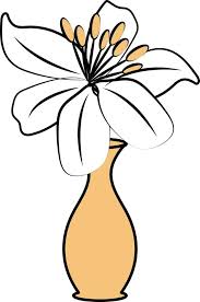 Flower Pot Or Vase Icon In Orange And