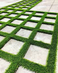 Diy Pre Cut Turf And Paver Patio Walkway