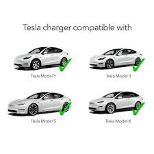 Lectron Level 1 Tesla Charger 110v 15 Amp Nema 5 15 Plug 16 Ft Extension Cord Portable Electric Car Charger For Tesla