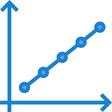 Line Graph Srip Blue Icon