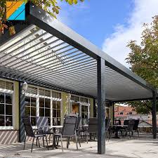 sun shade pergola motorized roof louver