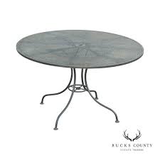 Round Wrought Iron Patio Dining Table