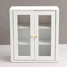 1 12 Dollhouse Mini White Wall Cabinet