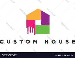 Colorful House Paint Logo Symbol Icon