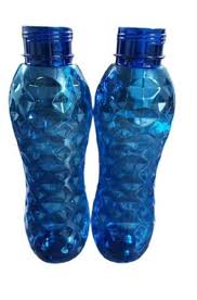 Blue Trendy Plastic Water Bottle Height