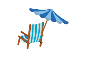 Summer Lounge Chairs Blue Icon Graphic