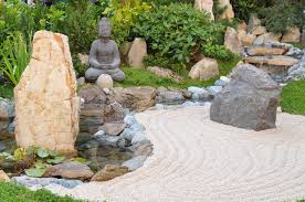 Small Japanese Garden With Buddha