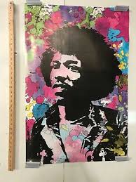 Jimi Hendrix Splash Paint Poster