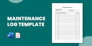 Maintenance Log Template 17 Word