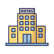 Hotel Building Icon Vector Design