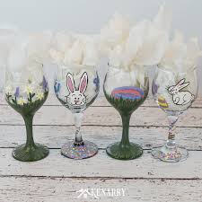 Easter Craft Idea Hand Painted Wine