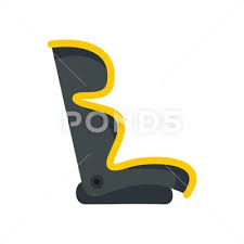 Trip Baby Car Seat Icon Flat Isolated