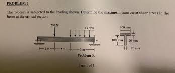 solved problem 3 the t beam is