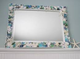 Beach Decor Sea Glass Crafts S Mirror